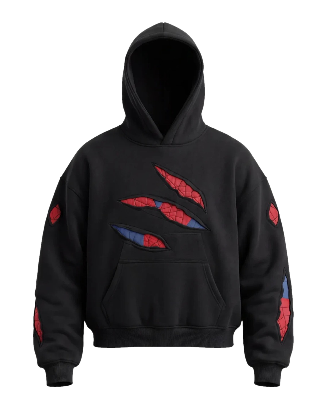 SpideyComfort Distressed Spider-Web Hoodie