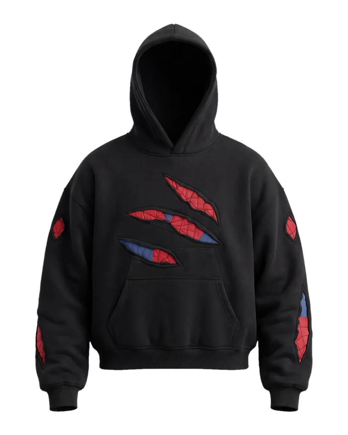 SpideyComfort Distressed Spider-Web Hoodie
