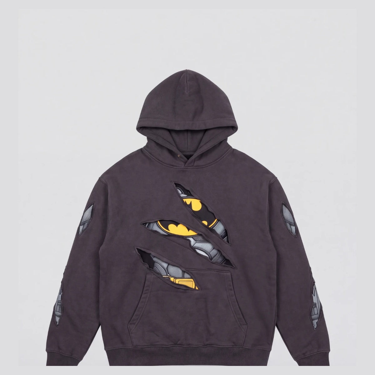 Nightfall Hoodie front view on grey