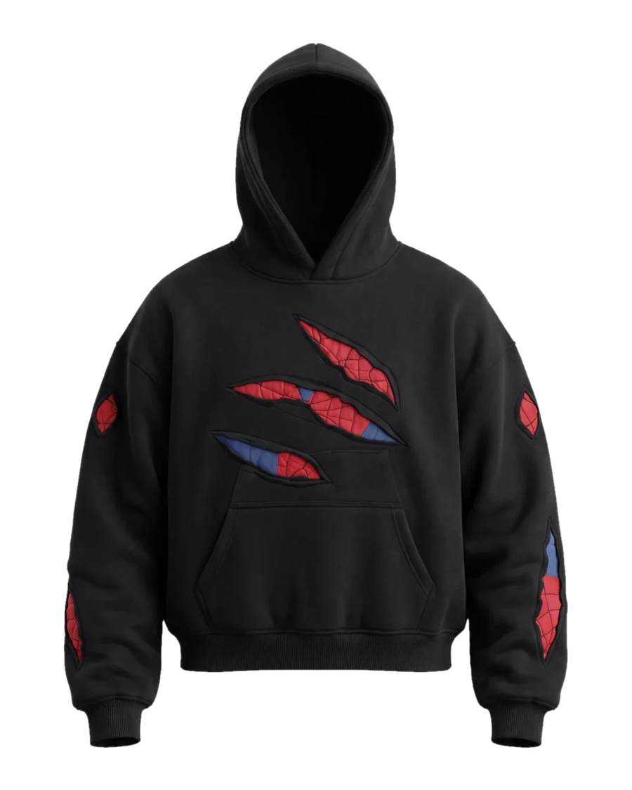 SpideyComfort Distressed Spider-Web Hoodie